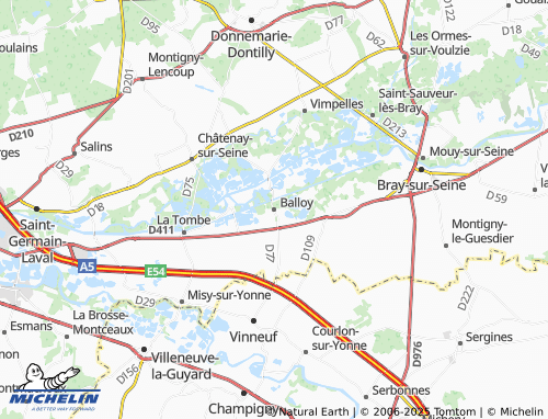 MICHELIN-Landkarte Balloy - ViaMichelin