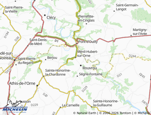 MICHELIN Ménil-Hubert-sur-Orne map - ViaMichelin