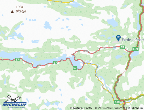 MICHELIN-Landkarte Bygstad - ViaMichelin