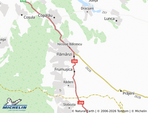Mappa MICHELIN Flămânzi - ViaMichelin