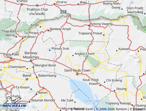 Mapa MICHELIN Angkor Chum - ViaMichelin