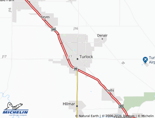 Mappa MICHELIN Turlock - ViaMichelin
