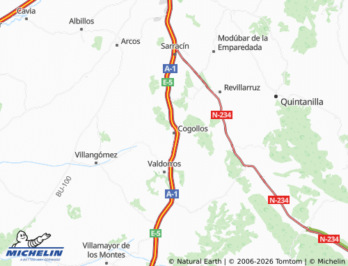 MICHELIN Cogollos map - ViaMichelin