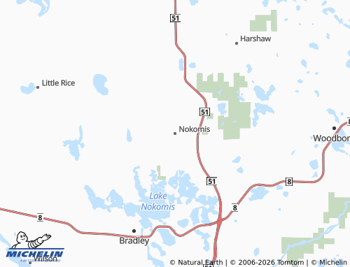 Carte MICHELIN Nokomis - ViaMichelin