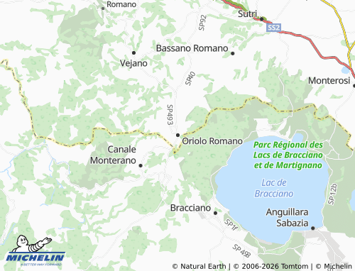 MICHELIN-Landkarte Oriolo Romano - ViaMichelin