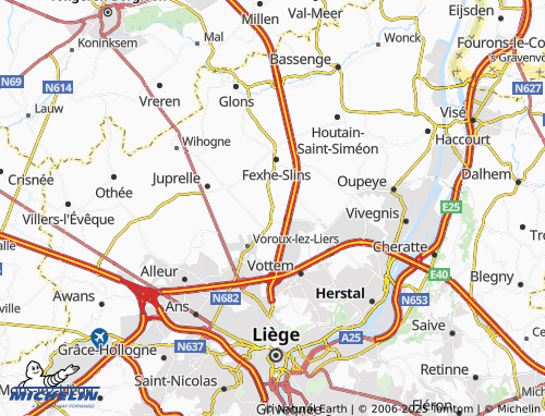 MICHELIN Liers map - ViaMichelin