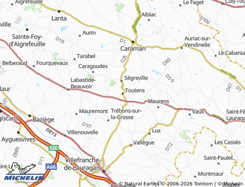 Mappa MICHELIN Toutens - ViaMichelin