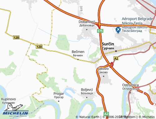 Carte MICHELIN Bečmen - ViaMichelin