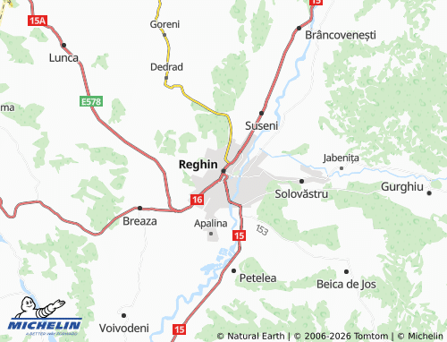 Mapa MICHELIN Reghin - ViaMichelin