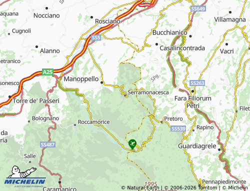 MICHELIN Serramonacesca map - ViaMichelin