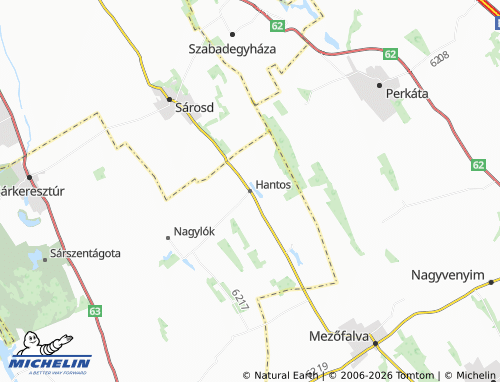 Mapa MICHELIN Hantos - ViaMichelin