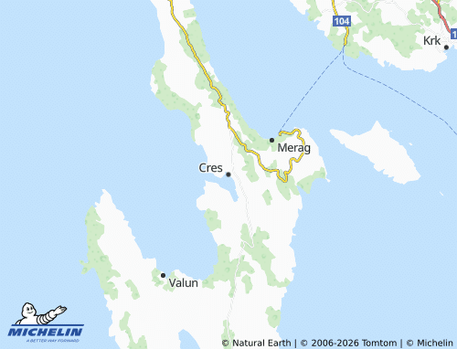 Mapa MICHELIN Cres - ViaMichelin