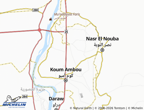 MICHELIN Kfour Kom Ombo map - ViaMichelin