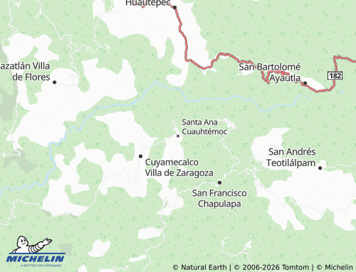 MICHELIN Santa Ana Cuauhtémoc map - ViaMichelin