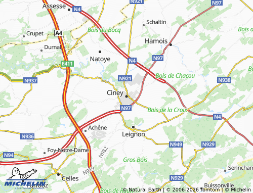 MICHELIN Ciney map - ViaMichelin