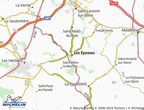 Carte MICHELIN Les Épesses - ViaMichelin