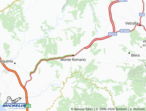 Mapa MICHELIN Monte Romano - ViaMichelin