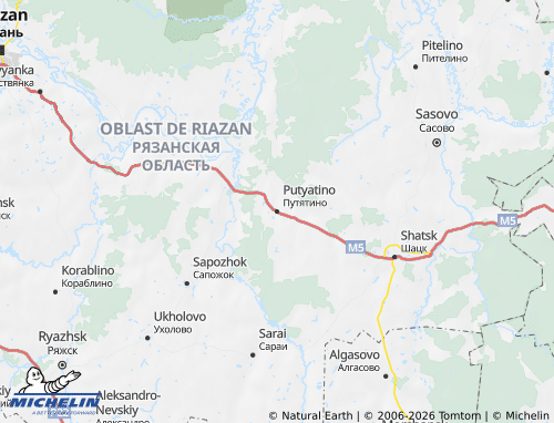 Carte MICHELIN Putyatinskiy rayon - ViaMichelin