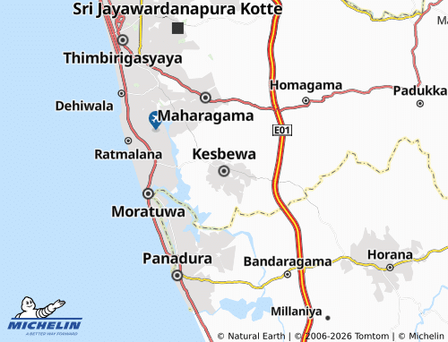 MICHELIN-Landkarte Kesbewa - ViaMichelin
