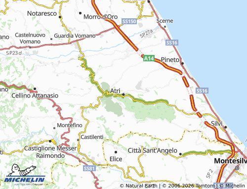 MICHELIN-Landkarte Atri - ViaMichelin
