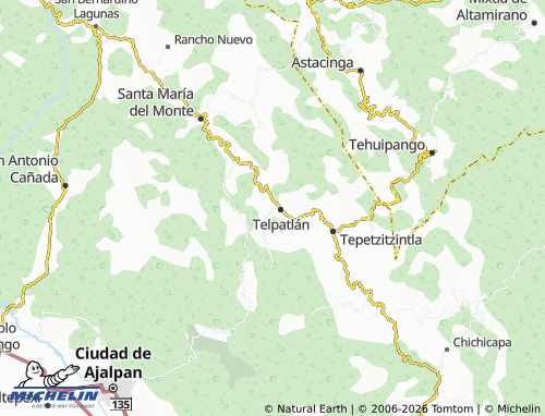 Mapa MICHELIN Llano Grande 1 - ViaMichelin
