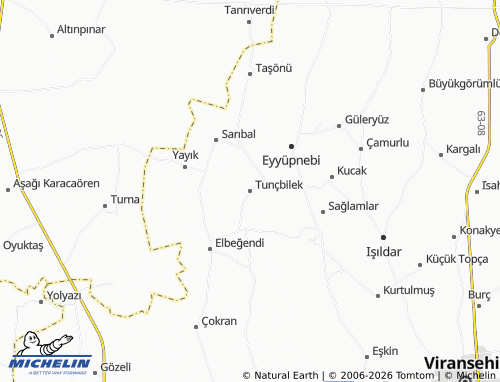 MICHELIN Tunçbilek map - ViaMichelin