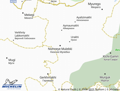 MICHELIN Nizhneye Mulebki map - ViaMichelin