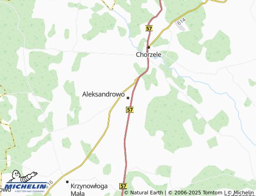 MICHELIN Aleksandrowo map - ViaMichelin