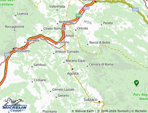 Mappa MICHELIN Forca Sant'Angelo - ViaMichelin