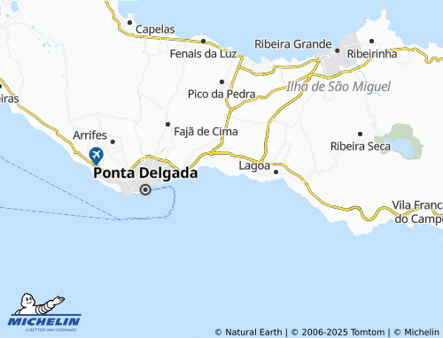 MICHELIN Rosto do Cão (Livramento) map - ViaMichelin