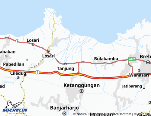 MICHELIN Krakahan map - ViaMichelin
