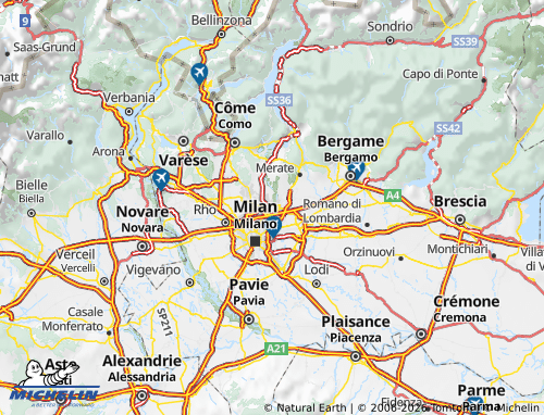 Mapa MICHELIN Monza e Brianza - ViaMichelin