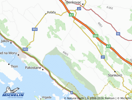 MICHELIN-Landkarte Vrana - ViaMichelin