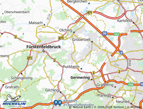 MICHELIN Eichenau map - ViaMichelin