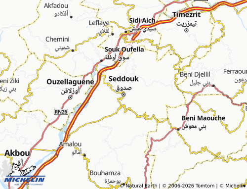 Carte MICHELIN Seddouk - ViaMichelin