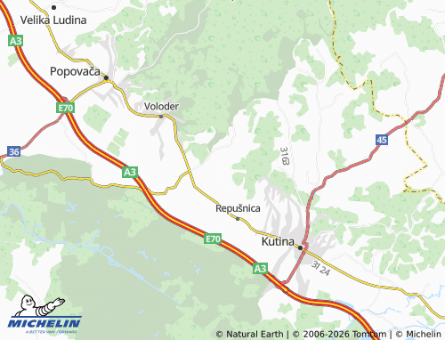 Mapa MICHELIN Staro Brdo - ViaMichelin