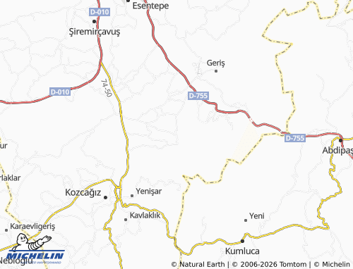 Mapa MICHELIN Akağaç - ViaMichelin