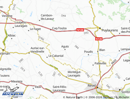 MICHELIN-Landkarte Aguts - ViaMichelin