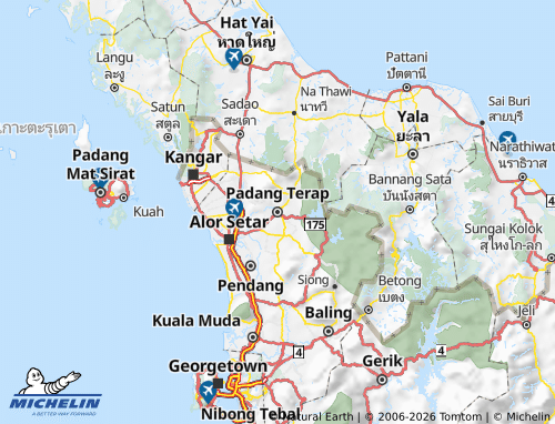 MICHELIN-Landkarte Padang Terap - ViaMichelin