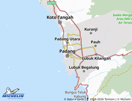 MICHELIN Padang Pasir map - ViaMichelin