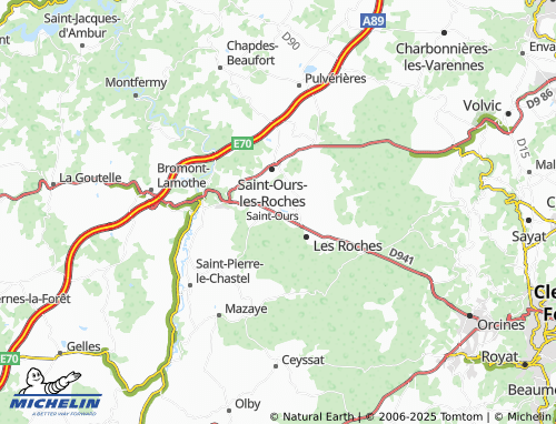 Carte MICHELIN La Courteix - ViaMichelin