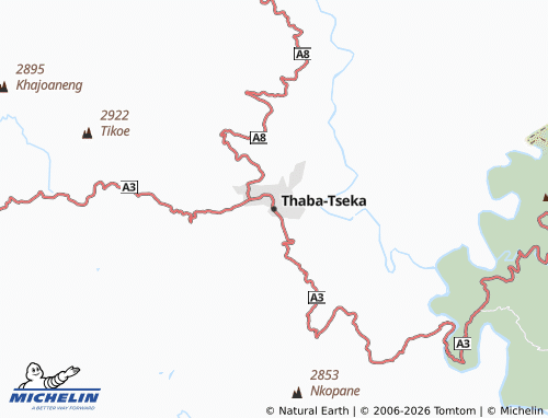 Mapa MICHELIN Thaba-Tseka - ViaMichelin