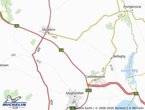 MICHELIN Knockloghrim map - ViaMichelin