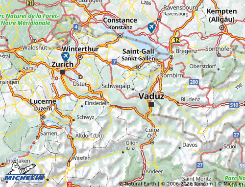 MICHELIN-Landkarte Toggenburg - ViaMichelin