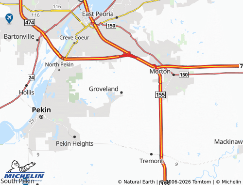 Mapa MICHELIN Groveland - ViaMichelin