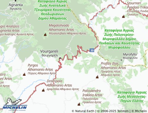 MICHELIN Athamanio map - ViaMichelin