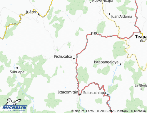 Carte MICHELIN Lomas de Pichucalco - ViaMichelin