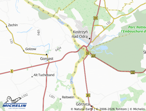 MICHELIN Küstrin-Kietz map - ViaMichelin