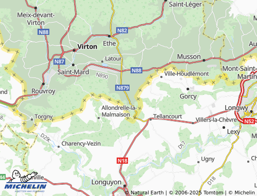 Carte MICHELIN Grandcourt - ViaMichelin