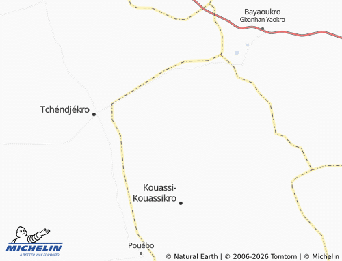 MICHELIN-Landkarte Akanza Kouadjokro - ViaMichelin